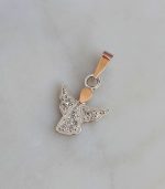 Подвеска Ангел с крыльями из серебра с золотыми пластинами, модель 13/2